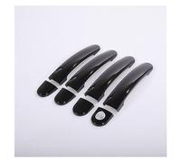 MTVTFECEWG Para Skoda Para Fabia Para Octavia 2008-2013 Cubiertas De Manijas De Puerta De Coche Cromadas Negras Brillantes Pegatinas Accesorios De Estilo (Black 1 keyhole)