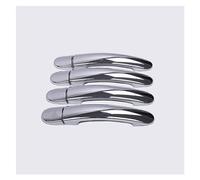 MTVTFECEWG Para Skoda Para Fabia Para Octavia 2008-2013 Cubiertas De Manijas De Puerta De Coche Cromadas Negras Brillantes Pegatinas Accesorios De Estilo (Silver 0 keyhole)