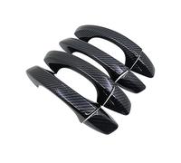 MTVTFECEWG Para Skoda Para Octavia MK3 5E 2012~2019 2014 2016 Patrón Fibra Carbono Cubierta Manija Puerta Accesorios Estilo Protección Coche Gadget Stickers (4Handle NO Keyhole)
