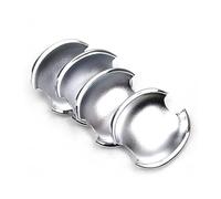 MTVTFECEWG Para Skoda Para YETI 2009 2010 2011 2012 2013 2014 2015 2016 2017 Cromo Negro Brillante Manija La Puerta Del Coche Cubre Pegatinas Accesorios (Silver bowl)