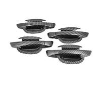 MTVTFECEWG Para VW Para Golf 6 MK6 Para Skoda Para SUPERB 2009 2010 2011 2012 2013 Patrón De Fibra De Carbono Chrome Car Side Door Handle Cover Bowl Trim (Handle-bowl)