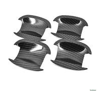 MTVTFECEWG Para VW Para Golf 6 MK6 Para Skoda Para SUPERB 2009 2010 2011 2012 2013 Patrón De Fibra De Carbono Chrome Car Side Door Handle Cover Bowl Trim (Bowl)