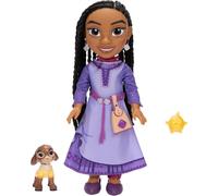 Mu eca Asha cantante de Disney's Wish con figuras de Valentino y Star Asha firma y habla 14 pulgadas de alto