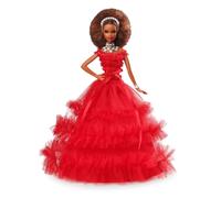 Mu eca Barbie 2018 Holiday 30th Anniversary con elegante vestido rojo y accesorios