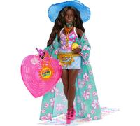 Mu eca Barbie Extra Fly con ropa y accesorios de viaje con tem tica de playa. Traje de ba o tropical con sombrero y bolso extragrandes.