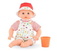Mu eca beb Corolle Bebe Bath Calypso Garden Delights: incluye taza de juego, cuerpo suave con ojos durmientes y fragancia de vainilla, ropa extr