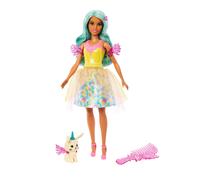 Mu eca de moda Barbie Un toque de magia Teresa y conjunto de accesorios con atuendo de fantas a, correa para mascota y piezas de estilo