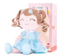 Mu eca de peluche Gloveleya Baby Doll Gifts, juguetes para ni as rizadas con amor, 16"""" Azul
