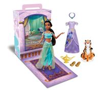 Mu eca oficial de Disney Store Princess Story (Jasmine de Aladdin) de 11 pulgadas. Incluye libro para colorear y vestido adicional. Mu eca prince
