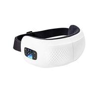 MU Masajeador de Ojos con Calor, Compresión de Aire Música Recargable Portátil Portátil Masajeador de Shiatsu para Aliviar Cepa de Ojos Círculos Oscuros Bolsos de Ojo Ojo Seco Mejorar el Sueño,Blanc