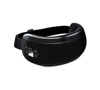 MU Masajeador de Ojos con Calor, Compresión de Aire Música Recargable Portátil Portátil Masajeador de Shiatsu para Aliviar Cepa de Ojos Círculos Oscuros Bolsos de Ojo Ojo Seco Mejorar el Sueño,Negro