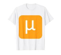 Mu minúscula - Duodécima Letra del Alfabeto Griego Camiseta gráfica económica, Hombre, Blanco, XL