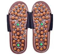 MU Sandalias de masaje portátiles con piedras de jade y turmalinas, zapatillas de masaje terapéutico para hombres y mujeres, zapatos de masaje para el cuidado de los pies,M