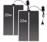 MUALROUS 2 Piezas 20W Reptile Heat Mat Almohadilla térmica Impermeable para Reptiles Debajo del Tanque Almohadilla térmica de terrario para Ajuste de Temperatura para Tortugas (20 W - 41.2 * 27.8cm)