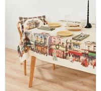 Muaré Mantel Antimanchas Christmas City 155 x 155 cm