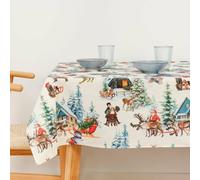 Muaré Mantel resinado Antimanchas Christmas Landscape 200 x 140 cm