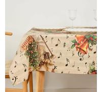 Muaré Mantel resinado Antimanchas Christmas Sheet Music 140 x 140 cm