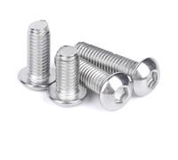 Muarted 10 Uds M5 A2-70 Acero Inoxidable 12,9 Grado hexágono Cabeza Hueca botón Tornillo(M5 x6mm)