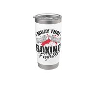 Muay Thai Boxeador Guerrero del Ring Vaso térmico de acero inoxidable de doble pared