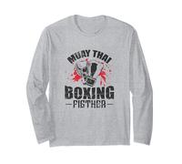 Muay Thai Boxeador Luchador Maestro de Combinaciones Manga Larga