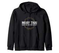 Muay Thai Comienza y Termina con Respeto a Las Artes Marciales Sudadera con Capucha