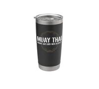 Muay Thai comienza y termina con respeto a las artes marciales Vaso térmico de acero inoxidable de doble pared
