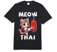 Muay Thai Divertido | Meow Thai & Thai Boxing, Muay Thai Cat Comfort Colors Adult Heavyweight T-Shirt