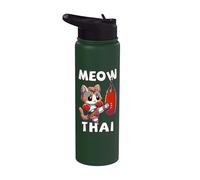 Muay Thai divertido | Meow Thai & Thai Boxing, Muay Thai Cat Stainless Steel Insulated Water Bottle