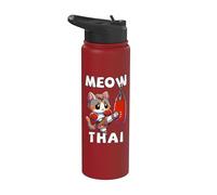 Muay Thai divertido | Meow Thai & Thai Boxing, Muay Thai Cat Stainless Steel Insulated Water Bottle