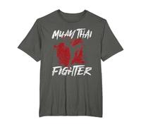 Muay Thai Fighter Boxeo Artes Marciales Hobby Camiseta, Hombre Tallas Grandes, Asfalto, 2X Alto