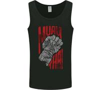 Muay Thai Fighter Fist MMA - Camiseta sin mangas para hombre, Negro, XL