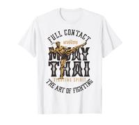 Muay Thai Fighter MMA Full Contact Retro Kickboxing Camiseta