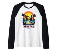 Muay Thai Fighters Kickboxing Artes Marciales Hombres Mujeres Niños Camiseta Manga Raglan