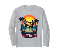Muay Thai Fighters Kickboxing Artes Marciales Hombres Mujeres Niños Manga Larga