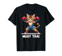 Muay Thai Gatito Amante Gato Artista Marcial Boxeo Tailandés Camiseta