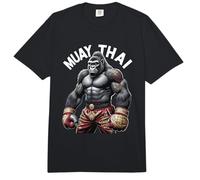 Muay Thai Gorila Poderoso Coraje Lucha Comfort Colors Adult Heavyweight T-Shirt