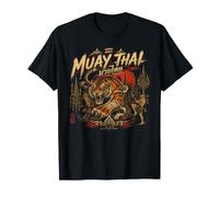 Muay Thai Invencible Vintage Boxeo Tailandés Luchador Tiger Camiseta