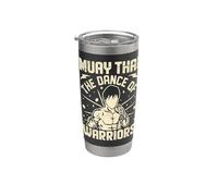 Muay Thai la Danza de los Guerreros Muay Thai Vaso térmico de acero inoxidable de doble pared