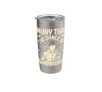 Muay Thai la Danza de los Guerreros Muay Thai Vaso térmico de acero inoxidable de doble pared