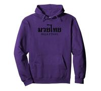 Muay Thai Street Fight Club Hombres MMA Thai Boxeo Kickboxing Sudadera con Capucha, Unisex para Adultos, Morado, XL