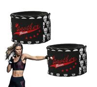 Muay Thai - Vendas elásticas para artes marciales mixtas con estampado de calavera de 10 pies, equipo de protección profesional para adultos, hombres, mujeres, artes marciales mixtas y boxeo