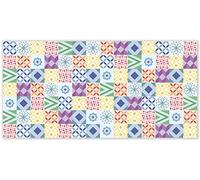 mubusi Alfombra Vinílica Cocina Salón - Varios Tamaños - (Hidráulica Évora Multicolor 120x240 cm)