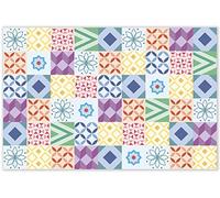 mubusi Alfombra Vinílica Cocina Salón - Varios Tamaños - (Hidráulica Évora Multicolor 160x240 cm)