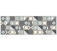 mubusi Alfombra Vinílica Cocina Salón - Varios Tamaños - (Hidráulica Oporto Azul 80x240 cm)