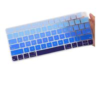 MUBUY - Funda mágica para teclado Apple iMac de 24 pulgadas, funda de teclado de silicona para iMac 24 Touch ID modelo A2449 A2450, accesorios de teclado con chip iMac Magic M1, tira azul