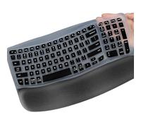 MUBUY-GOL Funda de teclado para Logitech Wave Keys MK670, protector de teclado, Logitech MK670 Wave Keys, teclado ergonómico inalámbrico, PC de escritorio, protector de silicona transparente, color