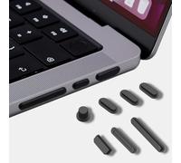 MUBUY Tapón antipolvo compatible con Macbook Pro 14 y Macbook Pro 16 pulgadas 2021 lanzado modelo A2442 A2485, tapón antipolvo para HDMI, Thunderbolt, SD, puerto de cargador y auriculares, juego de