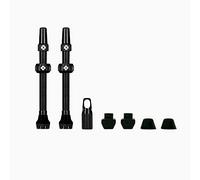 Muc-Off 1051 - Válvulas Presta sin cámara, Color Negro, 44 mm, válvulas de Bicicleta sin Fugas con Herramienta de extracción de núcleo de válvula integrada
