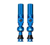 Muc-Off Big Bore Hybrid Tubeless Valves, Blue 30mm - Precision Engineered Dust Caps for Bikes with Revolutionary Airflow Technology - Schrader Valve Caps for Tubeless MTB/Road/Gravel Bikes