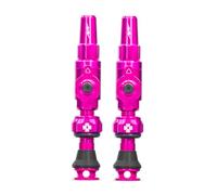 Muc-Off Big Bore Lite Tubeless Valves, Pink 30 mm - Precision Engineered Dust Caps for Bikes with Revolutionary Airflow Technology - Presta Valve Caps for Tubeless MTB/Road/Gravel Bikes